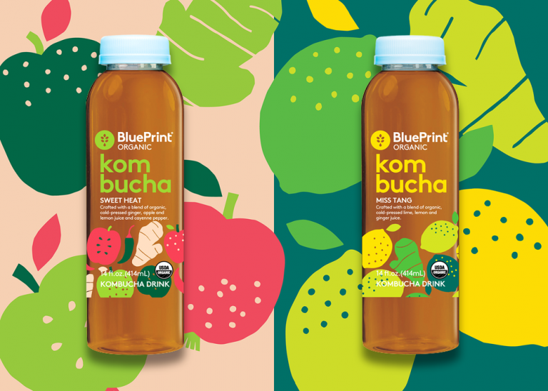 visual art group - packaging design tendenze 2020 - flat design succo