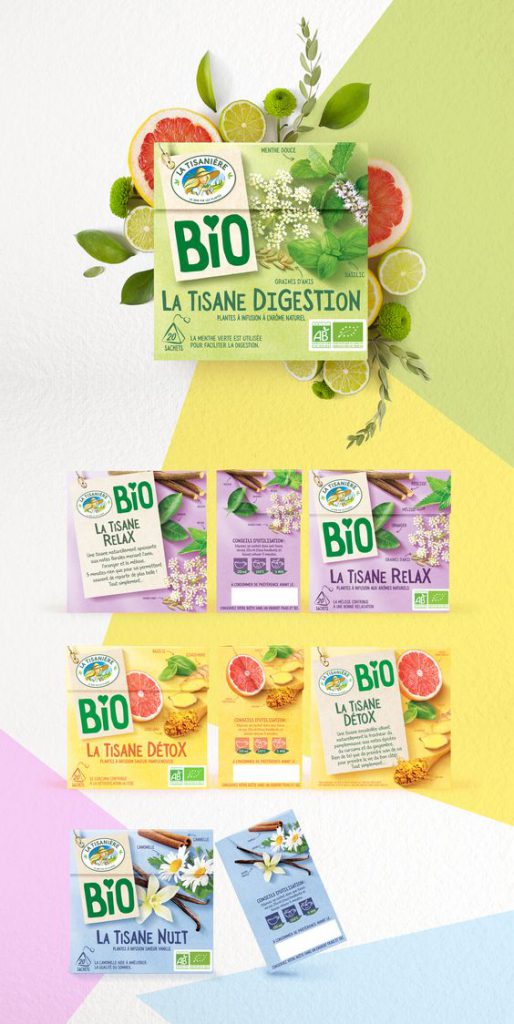 Visual Art Group - tisane bio, packaging